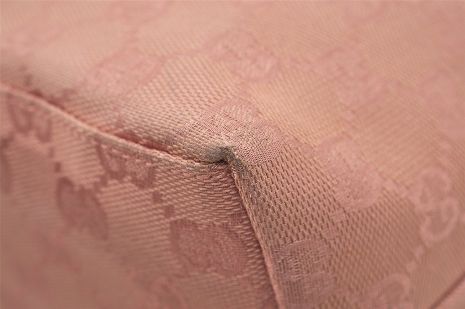 Authentic GUCCI Shoulder Hand Bag Purse GG Canvas Leather 0013386 Pink 5379I