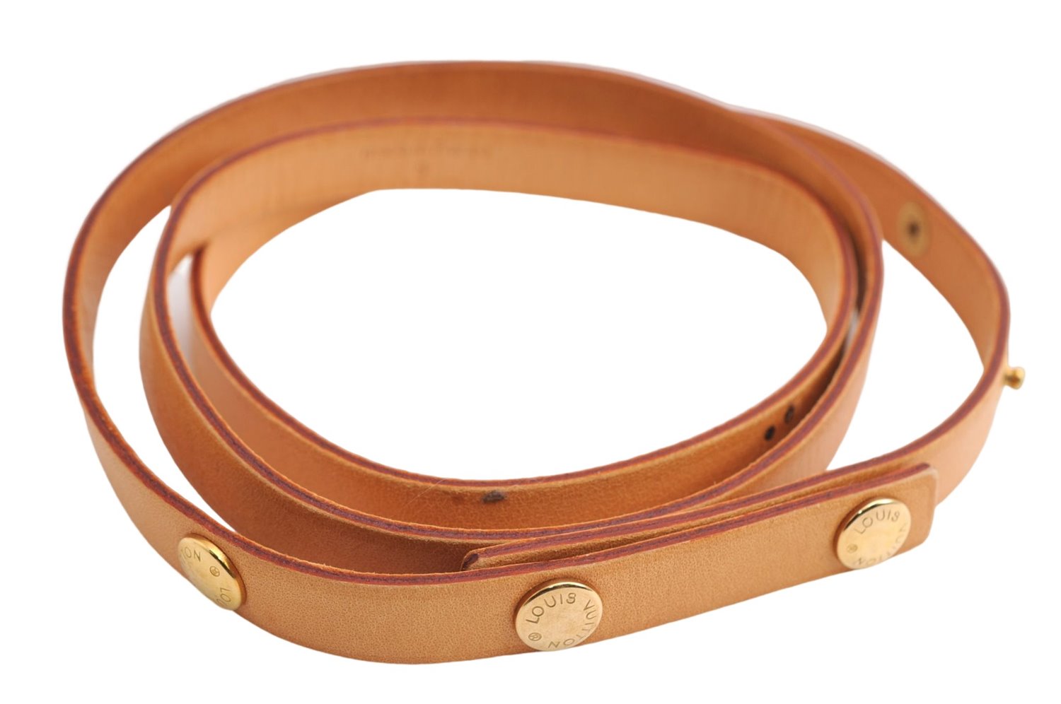 Auth Louis Vuitton Leather Shoulder Strap For Florentine S Beige 40.6