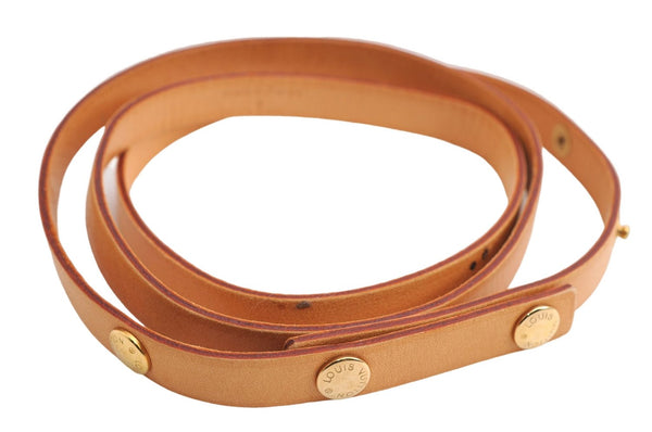 Auth Louis Vuitton Leather Shoulder Strap For Florentine S Beige 40.6" LV 5380E