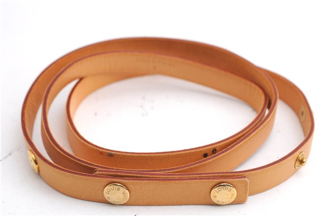 Auth Louis Vuitton Leather Shoulder Strap For Florentine S Beige 40.6