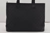 Authentic GUCCI Vintage Shoulder Tote Bag GG Canvas Leather 34339 Black 5380I