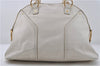 Authentic YVES SAINT LAURENT Muse Shoulder Hand Bag Leather 156464 White 5381D