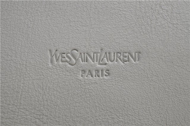 Authentic YVES SAINT LAURENT Muse Shoulder Hand Bag Leather 156464 White 5381D