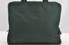 Authentic PRADA Nylon Tessuto Leather Shoulder Hand Bag Purse Green 5381I