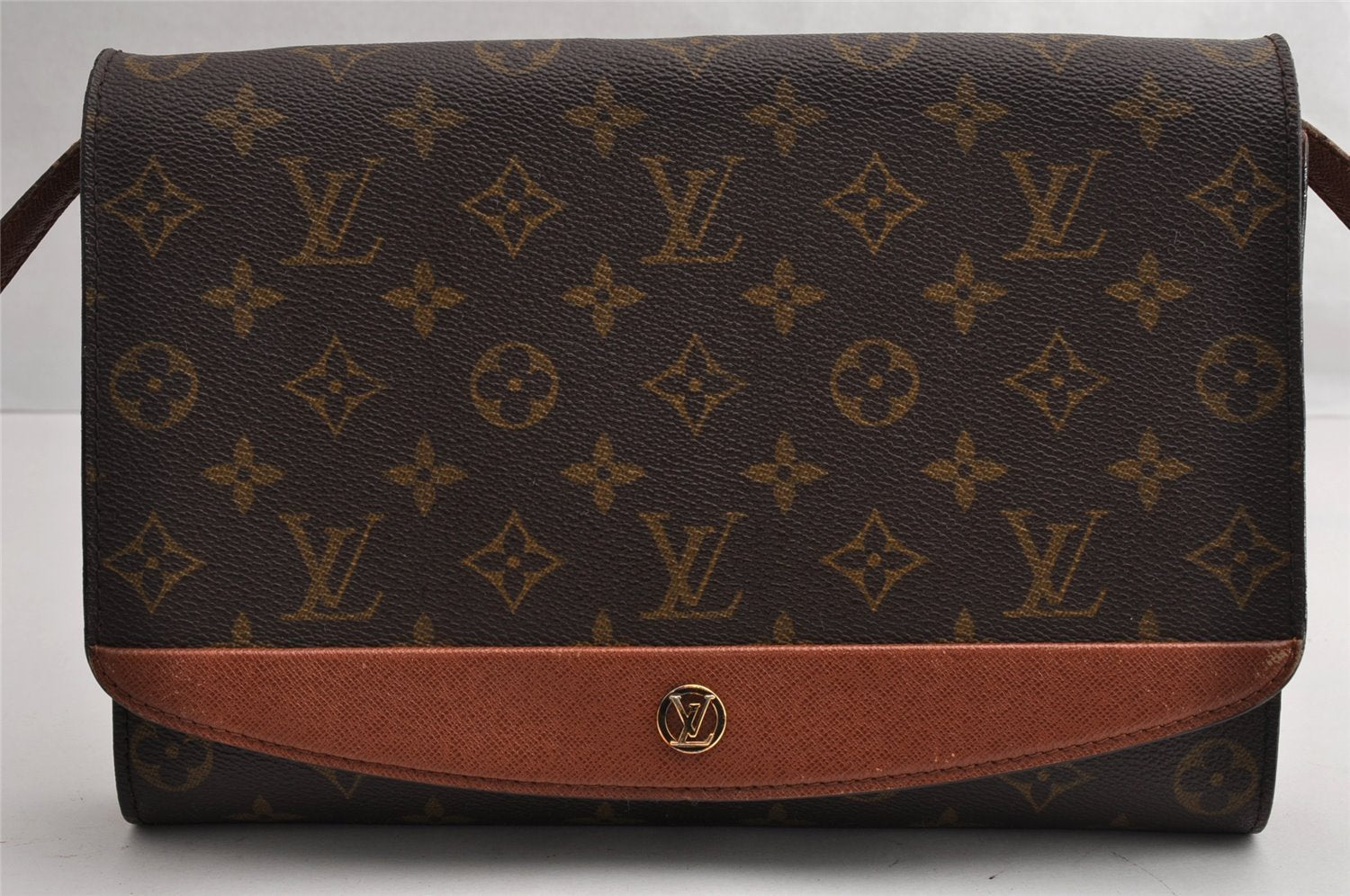 Authentic Louis Vuitton Monogram Bordeaux M51797 2Way Shoulder Clutch Bag 5382I