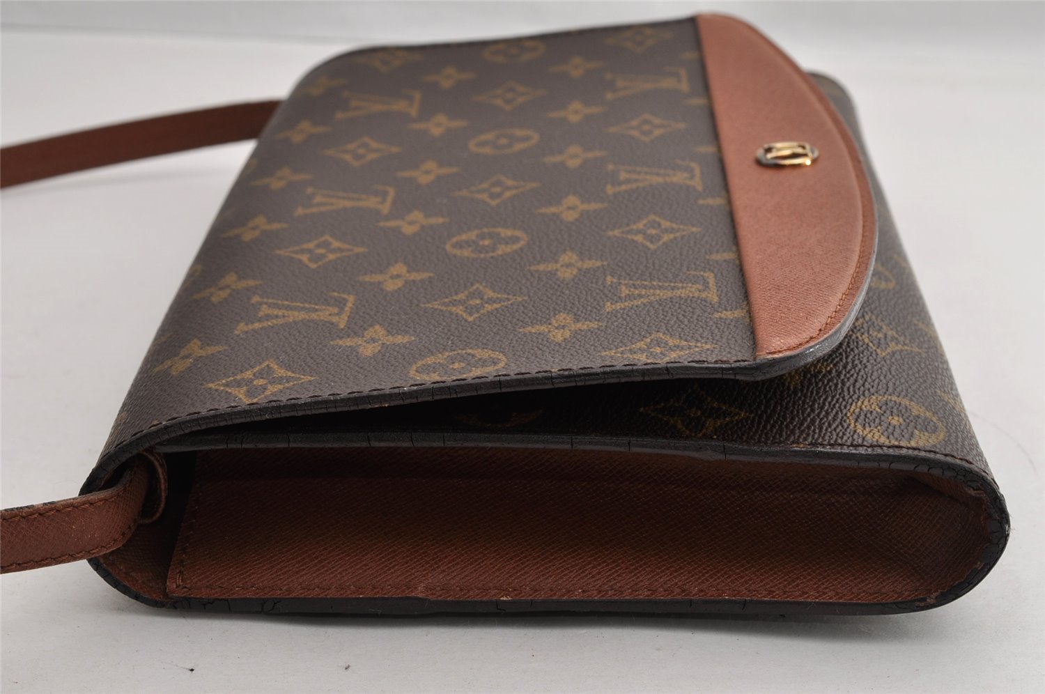 Authentic Louis Vuitton Monogram Bordeaux M51797 2Way Shoulder Clutch Bag 5382I
