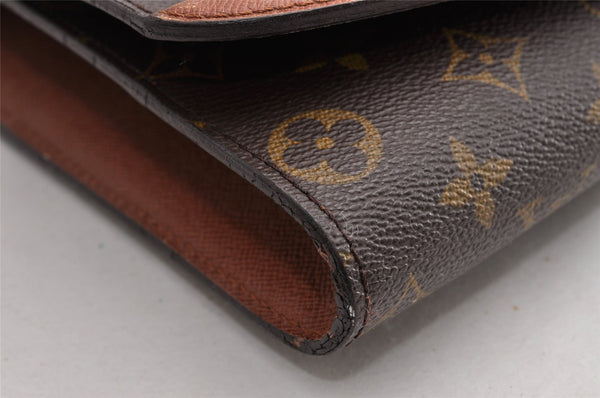 Authentic Louis Vuitton Monogram Bordeaux M51797 2Way Shoulder Clutch Bag 5382I