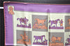 Authentic HERMES Petit Carre 40 Scarf Handkerchief Horse Motif Silk Purple 5383E