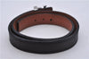 Authentic Louis Vuitton Taurillon Bracelet LV Bangle Black M6018E LV 5384E