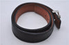 Authentic Louis Vuitton Taurillon Bracelet LV Bangle Black M6018E LV 5384E