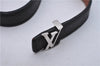 Authentic Louis Vuitton Taurillon Bracelet LV Bangle Black M6018E LV 5384E