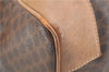 Authentic CELINE Macadam Blason Pattern Boston Bag PVC Leather Brown 5384F