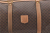 Authentic CELINE Macadam Blason Pattern Boston Bag PVC Leather Brown 5384F