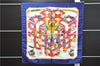 Authentic HERMES Carre 90 Scarf "REVERIES JAPONAISES" Silk Navy Box 5385E