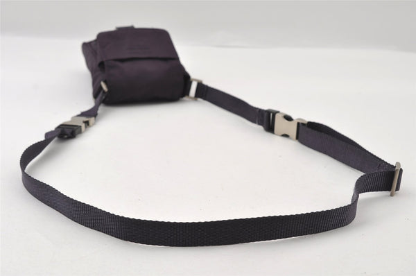 Authentic PRADA Nylon Tessuto 2Way Shoulder Waist Body Bag Purse Purple 5385I