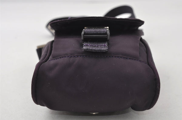 Authentic PRADA Nylon Tessuto 2Way Shoulder Waist Body Bag Purse Purple 5385I