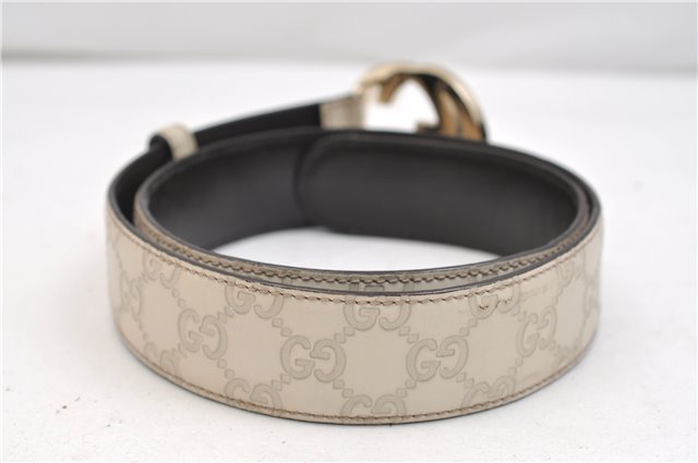 Authentic GUCCI Guccissima Interlocking G Belt Leather 85cm 33.5