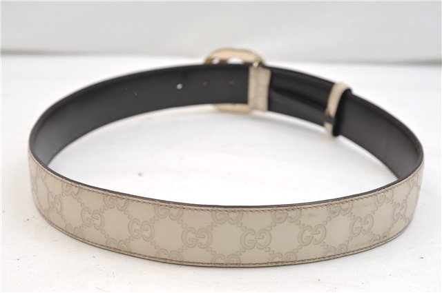 Authentic GUCCI Guccissima Interlocking G Belt Leather 85cm 33.5