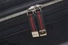 Authentic GUCCI Web Sherry Line Princy Shoulder Bag GG Canvas 161720 Black 5386I