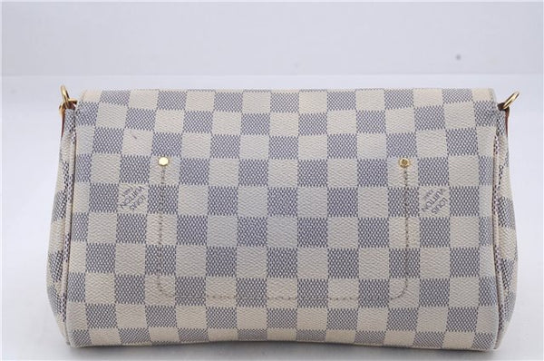 Auth Louis Vuitton Damier Azur Favorite MM Shoulder Clutch Bag N41275 LV 5387D