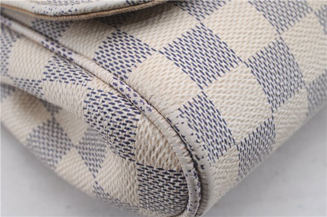 Auth Louis Vuitton Damier Azur Favorite MM Shoulder Clutch Bag N41275 LV 5387D