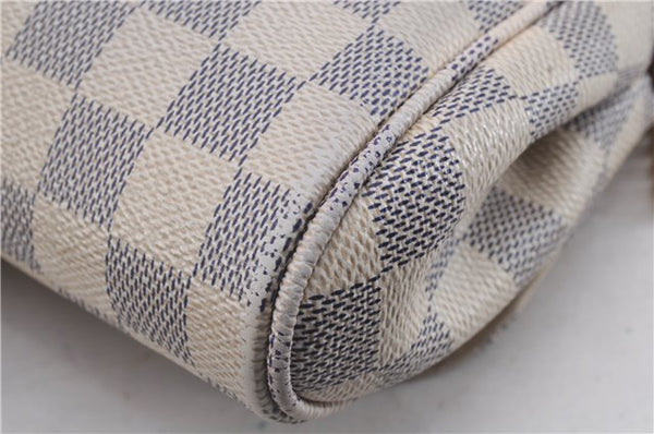 Auth Louis Vuitton Damier Azur Favorite MM Shoulder Clutch Bag N41275 LV 5387D