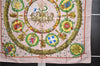 Authentic HERMES Carre 90 Scarf "Emblemes De Europe" Silk Pink 5388E