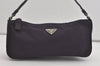 Authentic PRADA Vintage Nylon Tessuto Hand Bag Pouch Purse Purple 5388I