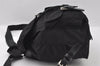 Authentic PRADA Vintage Nylon Tessuto Leather Backpack Black 5389I