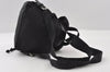 Authentic PRADA Vintage Nylon Tessuto Leather Backpack Black 5389I