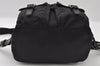 Authentic PRADA Vintage Nylon Tessuto Leather Backpack Black 5389I