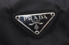 Authentic PRADA Vintage Nylon Tessuto Leather Backpack Black 5389I