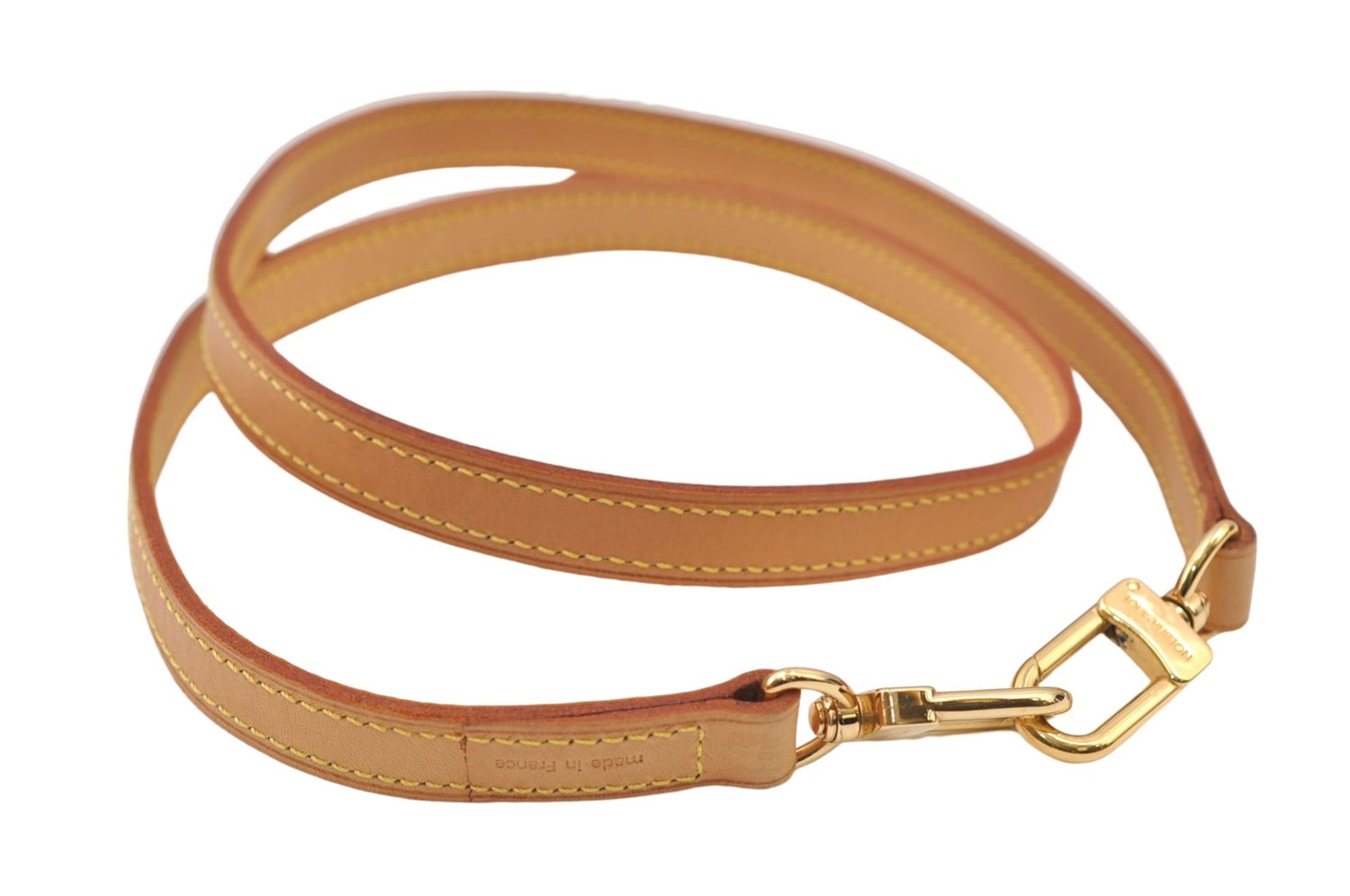 Authentic Louis Vuitton Leather Shoulder Strap Beige 39