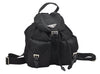 Authentic PRADA Vintage Nylon Tessuto Leather Drawstring Backpack Black 5390I