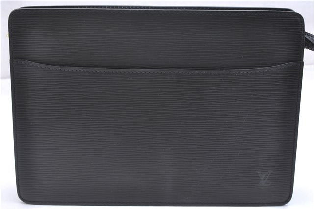 Authentic Louis Vuitton Epi Pochette Homme Clutch Hand Bag Black M52522 LV 5391F