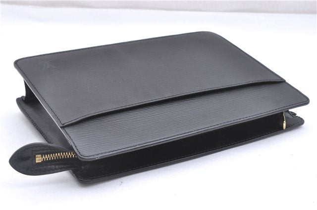 Authentic Louis Vuitton Epi Pochette Homme Clutch Hand Bag Black M52522 LV 5391F
