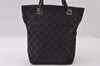 Authentic GUCCI Shoulder Hand Tote Bag GG Canvas Leather 0021099 Black 5391I