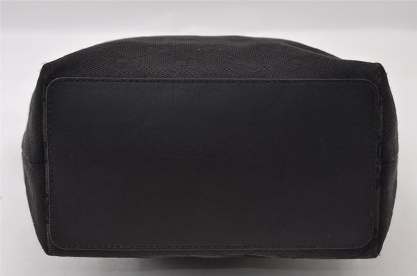 Authentic GUCCI Shoulder Hand Tote Bag GG Canvas Leather 0021099 Black 5391I