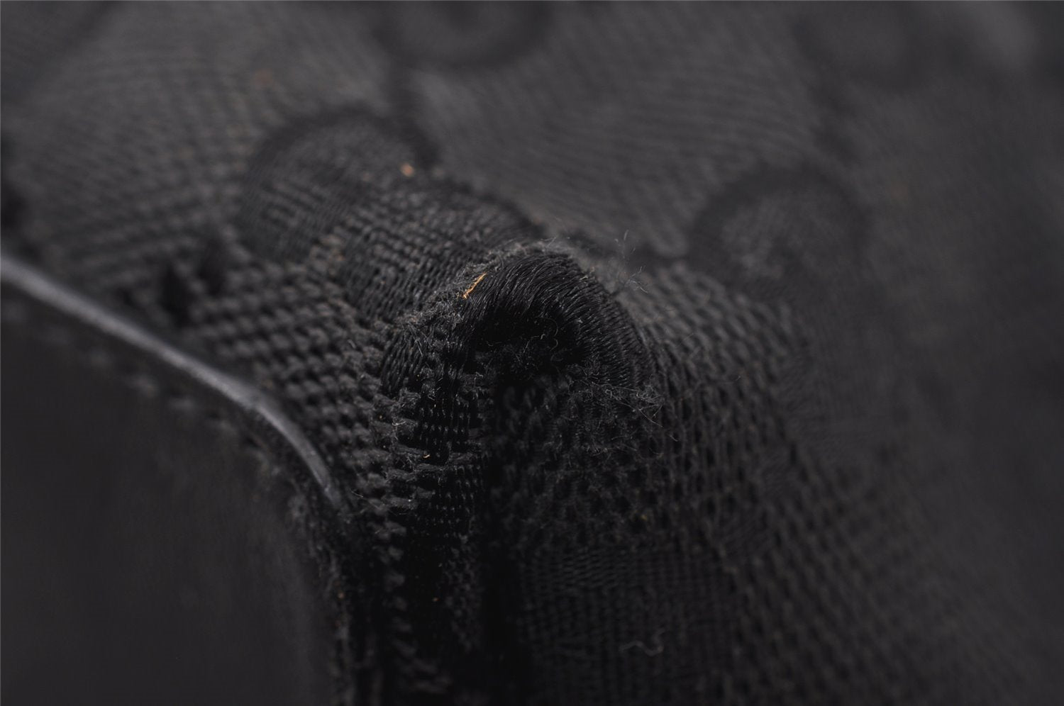 Authentic GUCCI Shoulder Hand Tote Bag GG Canvas Leather 0021099 Black 5391I