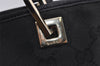 Authentic GUCCI Shoulder Hand Tote Bag GG Canvas Leather 0021099 Black 5391I