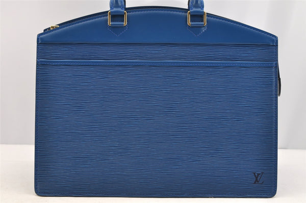Authentic Louis Vuitton Epi Riviera Hand Bag Blue M48185 LV 5393I