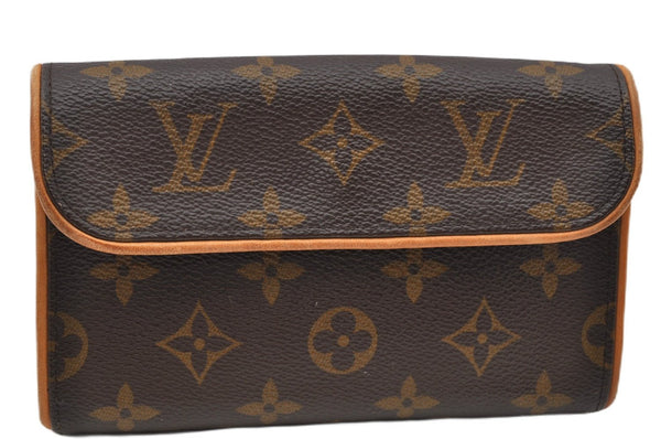 Auth Louis Vuitton Monogram Pochette Florentine Pouch Waist Bag M51855 LV 5395F