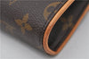 Auth Louis Vuitton Monogram Pochette Florentine Pouch Waist Bag M51855 LV 5395F