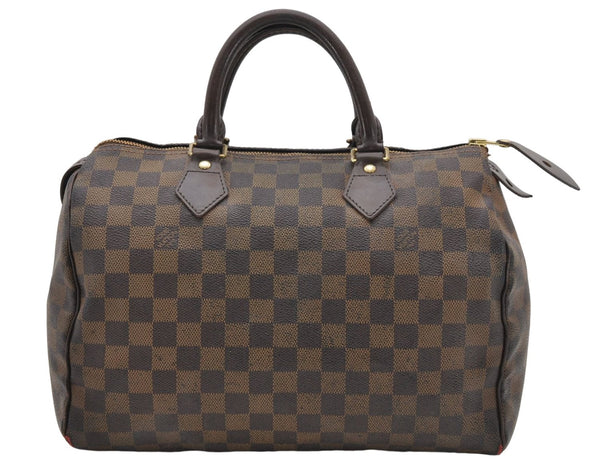 Authentic Louis Vuitton Damier Speedy 30 Hand Boston Bag Purse N41364 LV 5396D