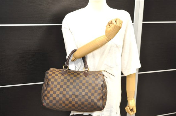 Authentic Louis Vuitton Damier Speedy 30 Hand Boston Bag Purse N41364 LV 5396D
