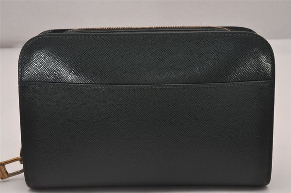 Authentic Louis Vuitton Taiga Baikal Clutch Bag Green M30184 LV 5396I