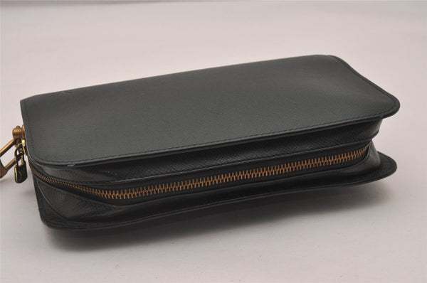 Authentic Louis Vuitton Taiga Baikal Clutch Bag Green M30184 LV 5396I