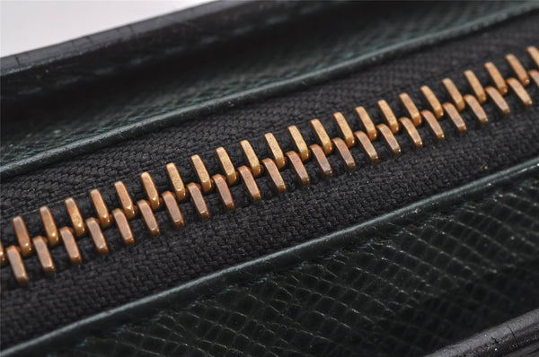 Authentic Louis Vuitton Taiga Baikal Clutch Bag Green M30184 LV 5396I