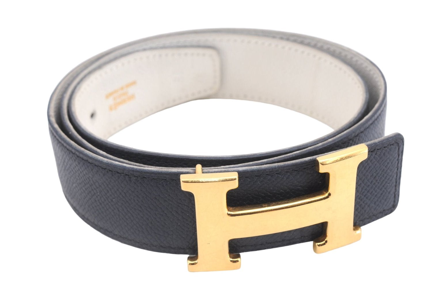 Authentic HERMES Constance Leather Belt Size 75cm 27.6