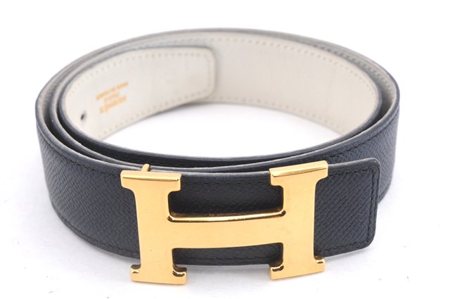 Authentic HERMES Constance Leather Belt Size 75cm 27.6